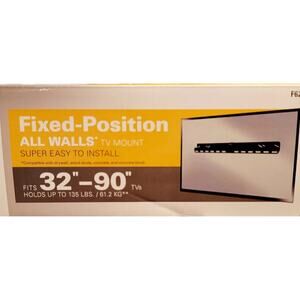 Sanus | Fixed Position TV Mount All Walls 32"-90" No Drill Drywall F62 Bracket